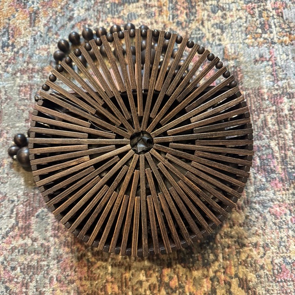 Cult Gaia Luna Bamboo Crossbody Bag, Dark Brown - Picture 5 of 8